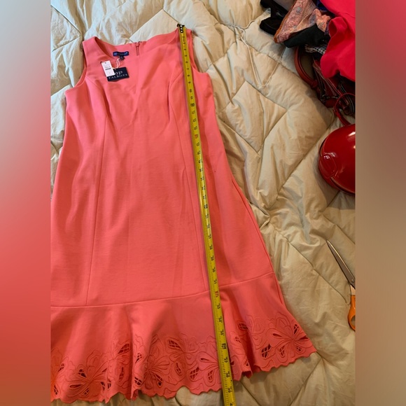 Talbots RSVP Sheath Dress Size 8 With Lacy Ruffle At Hem NWT - Picture 6 of 7